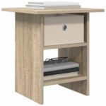 vidaXL Nočný stolík Sonoma dub 41 x 40 x 45 cm Kompozitné drevo – Obrázok 3