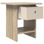 vidaXL Nočný stolík 2 pcs Sonoma dub 41 x 40 x 45 cm Kompozitné drevo – Obrázok 5