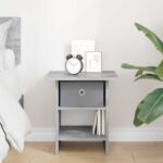vidaXL Nočný stolík Betónová šedá 41 x 40 x 45 cm Kompozitné drevo – Obrázok 4