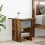vidaXL Nočný stolík 2 pcs Dymová dub 41 x 40 x 45 cm Kompozitné drevo – Obrázok 4