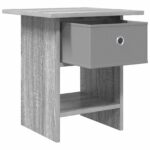 vidaXL Nočný stolík Sivý Sonoma 41 x 40 x 45 cm Kompozitné drevo – Obrázok 5