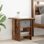 vidaXL Nočný stolík 2 pcs Staré drevo 41 x 40 x 45 cm Kompozitné drevo – Obrázok 4