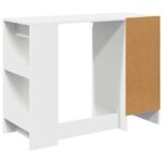vidaXL Stôl so zásuvkou Biela 100 x 40 x 75 cm Kompozitné drevo – Obrázok 8