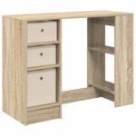 vidaXL Stôl so zásuvkou Sonoma dub 100 x 40 x 75 cm Kompozitné drevo – Obrázok 2