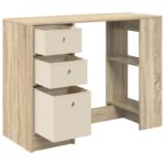 vidaXL Stôl so zásuvkou Sonoma dub 100 x 40 x 75 cm Kompozitné drevo – Obrázok 5