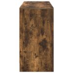 vidaXL Stôl so zásuvkou Dymová dub 100 x 40 x 75 cm Kompozitné drevo – Obrázok 7