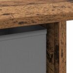vidaXL Stôl so zásuvkou Staré drevo 100 x 40 x 75 cm Kompozitné drevo – Obrázok 9