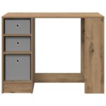 vidaXL Stôl s poličkou Remeselný dub 100 x 40 x 75 cm Kompozitné drevo – Obrázok 6