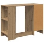vidaXL Stôl s poličkou Remeselný dub 100 x 40 x 75 cm Kompozitné drevo – Obrázok 8