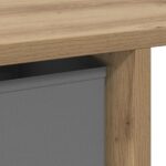 vidaXL Stôl s poličkou Remeselný dub 100 x 40 x 75 cm Kompozitné drevo – Obrázok 9
