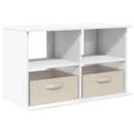 vidaXL Stojan na televízor so zásuvkou Biela 79 x 40 x 48 cm – Obrázok 2