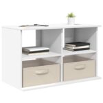 vidaXL Stojan na televízor so zásuvkou Biela 79 x 40 x 48 cm – Obrázok 3