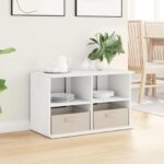 vidaXL Stojan na televízor so zásuvkou Biela 79 x 40 x 48 cm – Obrázok 4