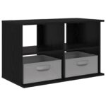 vidaXL Stojan na televízor so zásuvkou Čierny dub 79 x 40 x 48 cm – Obrázok 2
