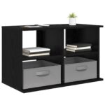 vidaXL Stojan na televízor so zásuvkou Čierny dub 79 x 40 x 48 cm – Obrázok 3