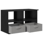 vidaXL Stojan na televízor so zásuvkou Čierny dub 79 x 40 x 48 cm – Obrázok 5