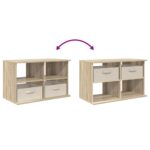 vidaXL Stojan na televízor so zásuvkou Sonoma dub 79 x 40 x 48 cm – Obrázok 12