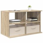 vidaXL Stojan na televízor so zásuvkou Sonoma dub 79 x 40 x 48 cm – Obrázok 3