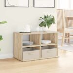 vidaXL Stojan na televízor so zásuvkou Sonoma dub 79 x 40 x 48 cm – Obrázok 4