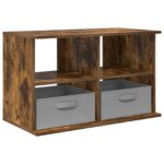 vidaXL Stojan na televízor so zásuvkou Dymová dub 79 x 40 x 48 cm – Obrázok 2