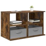 vidaXL Stojan na televízor so zásuvkou Dymová dub 79 x 40 x 48 cm – Obrázok 3