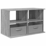 vidaXL Stojan na televízor so zásuvkou Sivý Sonoma 79 x 40 x 48 cm – Obrázok 2