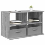 vidaXL Stojan na televízor so zásuvkou Sivý Sonoma 79 x 40 x 48 cm – Obrázok 3