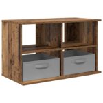 vidaXL Stojan na televízor so zásuvkou Staré drevo 79 x 40 x 48 cm – Obrázok 2