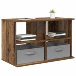 vidaXL Stojan na televízor so zásuvkou Staré drevo 79 x 40 x 48 cm – Obrázok 3