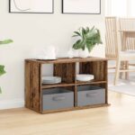 vidaXL Stojan na televízor so zásuvkou Staré drevo 79 x 40 x 48 cm – Obrázok 4