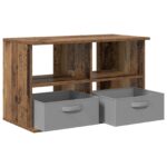 vidaXL Stojan na televízor so zásuvkou Staré drevo 79 x 40 x 48 cm – Obrázok 5