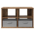 vidaXL Stojan na televízor so zásuvkou Staré drevo 79 x 40 x 48 cm – Obrázok 6