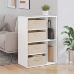 vidaXL Servírovacia skriňa Biela 60 x 33,5 x 84 cm