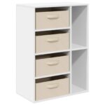vidaXL Servírovacia skriňa Biela 60 x 33,5 x 84 cm – Obrázok 2