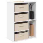 vidaXL Servírovacia skriňa Biela 60 x 33,5 x 84 cm – Obrázok 3
