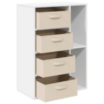 vidaXL Servírovacia skriňa Biela 60 x 33,5 x 84 cm – Obrázok 5