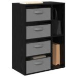 vidaXL Servírovacia skriňa Čierny dub 60 x 33,5 x 84 cm – Obrázok 3
