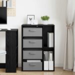 vidaXL Servírovacia skriňa Čierny dub 60 x 33,5 x 84 cm – Obrázok 4