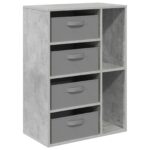 vidaXL Servírovacia skriňa Betónovo sivá 60 x 33,5 x 84 cm – Obrázok 2