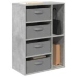 vidaXL Servírovacia skriňa Betónovo sivá 60 x 33,5 x 84 cm – Obrázok 3
