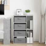 vidaXL Servírovacia skriňa Betónovo sivá 60 x 33,5 x 84 cm – Obrázok 4