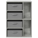 vidaXL Servírovacia skriňa Betónovo sivá 60 x 33,5 x 84 cm – Obrázok 6