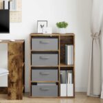 vidaXL Servírovacia skriňa Dymový dub 60 x 33,5 x 84 cm – Obrázok 4
