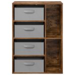 vidaXL Servírovacia skriňa Dymový dub 60 x 33,5 x 84 cm – Obrázok 6