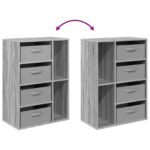 vidaXL Servírovacia skriňa Sivý Sonoma 60 x 33,5 x 84 cm – Obrázok 13