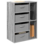 vidaXL Servírovacia skriňa Sivý Sonoma 60 x 33,5 x 84 cm – Obrázok 3