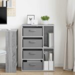 vidaXL Servírovacia skriňa Sivý Sonoma 60 x 33,5 x 84 cm – Obrázok 4