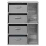 vidaXL Servírovacia skriňa Sivý Sonoma 60 x 33,5 x 84 cm – Obrázok 6