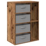 vidaXL Servírovacia skriňa Staré drevo 60 x 33,5 x 84 cm – Obrázok 2