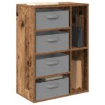 vidaXL Servírovacia skriňa Staré drevo 60 x 33,5 x 84 cm – Obrázok 3